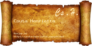 Csuta Henrietta névjegykártya